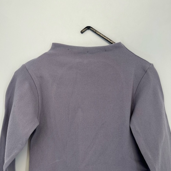 Zara Limitless Contour High Neck Long Sleeve Back Cut Out Bodysuit In Lavender - Picture 1 of 6